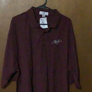 Kimber maroon colored logo polo shirt in XXXL